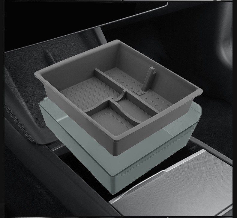 Suitable for Tesla's New Version Modely3Yl Central Control Armrest Box Storage Box Tesla Set 3W Storage Box