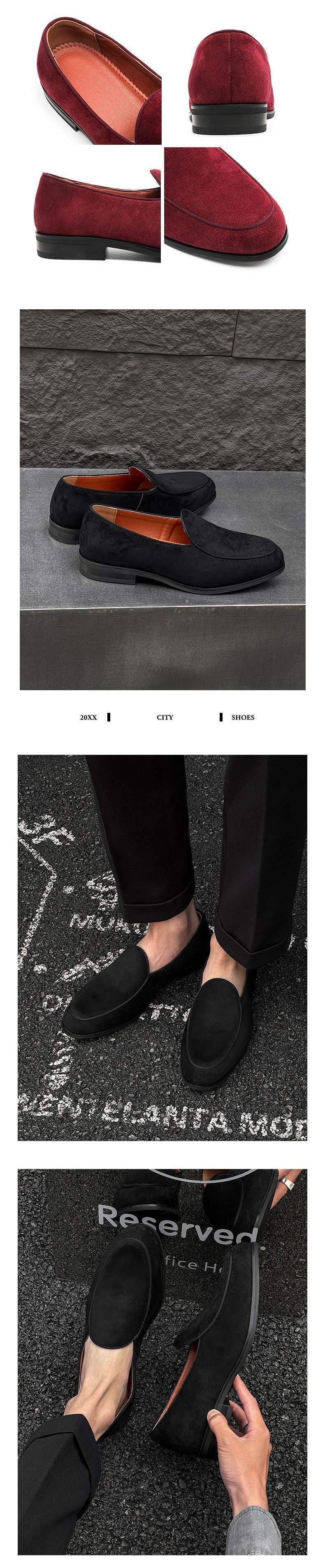 ShoeVault Herren-Slipper mit runder Zehenpartie, elegante Business-Slipper, lässige Derby-Schuhe mit dicker Sohle und erhöhter Absatzhöhe, ideal für Pendler._voghion.com