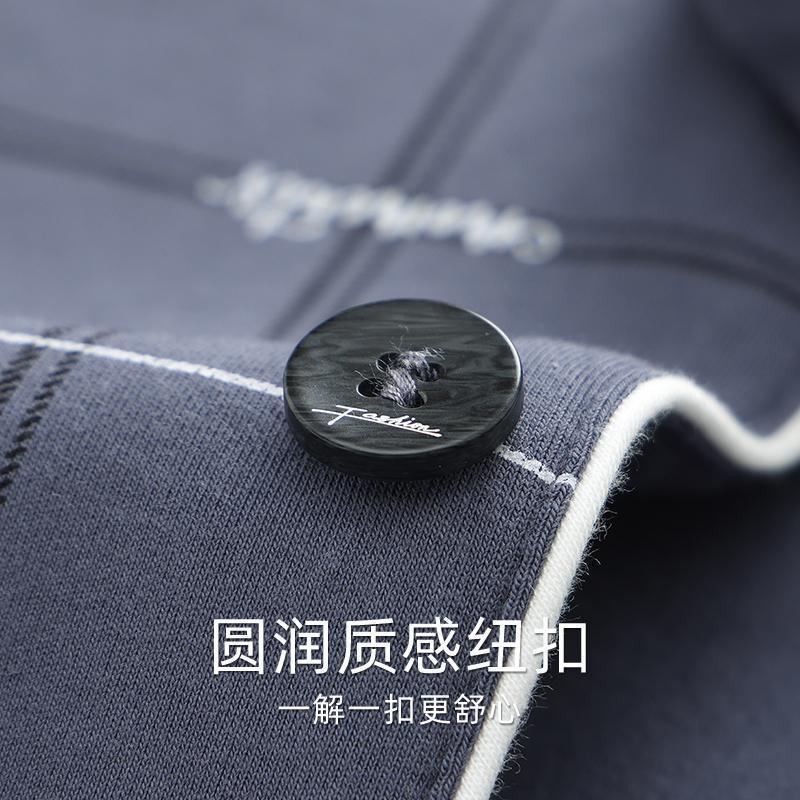 Pijama de hombre algodón primavera y otoño manga larga 2024 nuevo conjunto de ropa delgada grande otoño y invierno