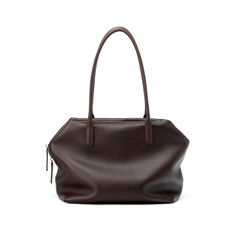 Large Capacity New Women's Luxury Handbag Shoulder Bag Casual Commuter High-End Top Grain Cowhide Underarm Tote Bag - Thumbnail 5