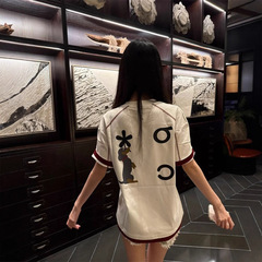 美式潮牌字母印花纯棉短袖t恤女夏2025新款宽松小众上衣