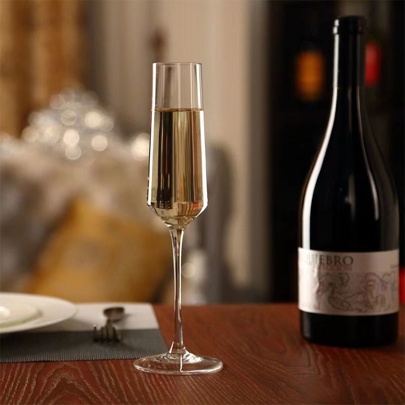 Tazas de vidrio de cristal de champán tazas de pie alto un par de tazas de vino casal espumantes tazas de vino dulce tazas de vinos tazas de cóctel