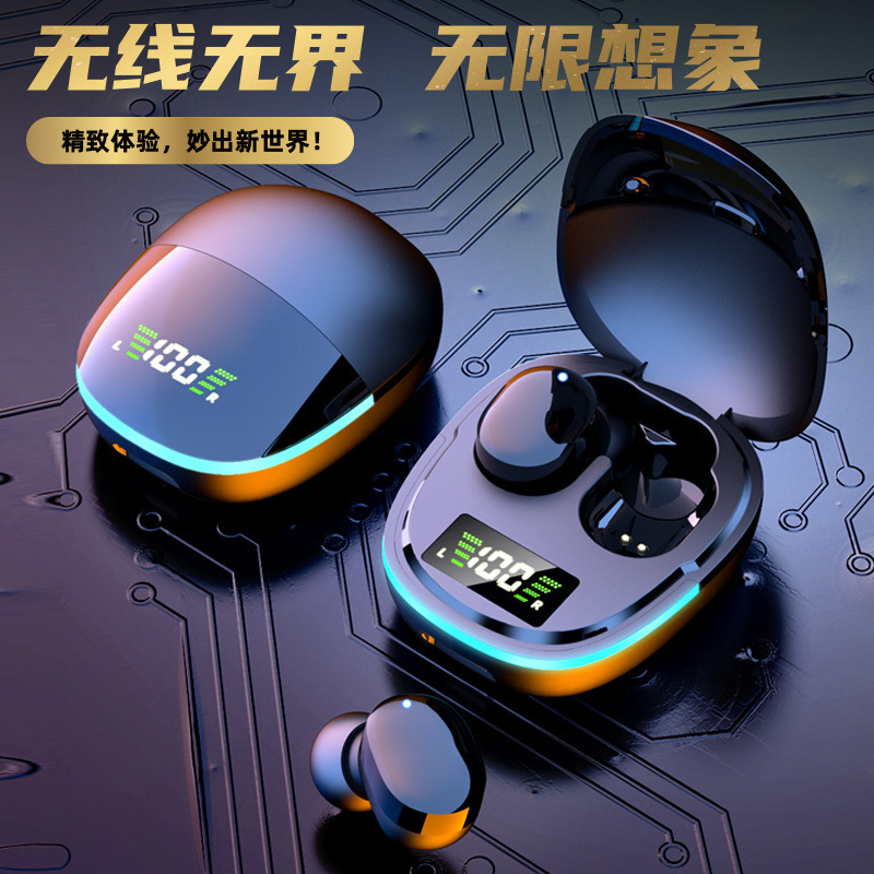Cross-border new Bluetooth headset G9S colorful breathing light digital display in-ear Bluetooth headset 5.1 Compact