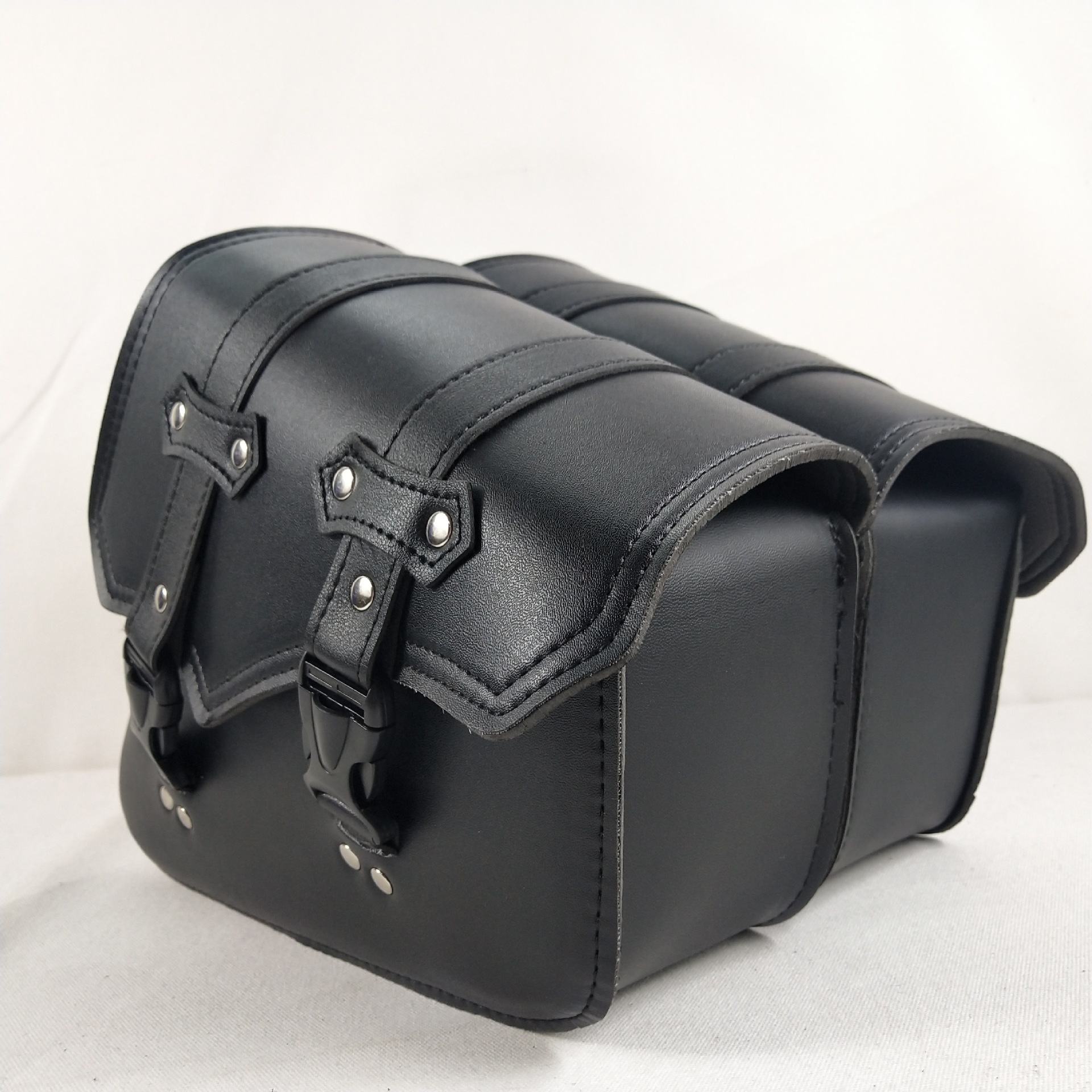 Motocicleta deportista retro bolsa colgante suministros de seguridad duraderos de cuero sintético de color sólido simple bolsa colgante resistente al desgaste