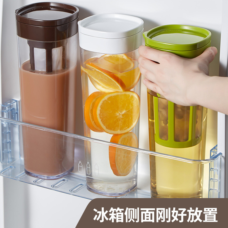 Household Cold Extraction Pot with Filter Screen Cold Water Kettle Sealed Rotating Water Outlet Refrigerator Juice Multifunctional Refrigeration Kettle