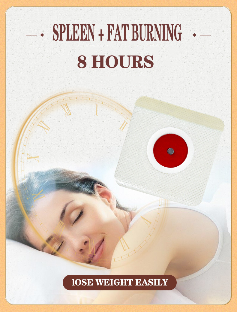 IBeaLee trois Fu cravate bouton d'acupoint paresseux personne gros ventre Ai nombril patch emballage indépendant_voghion.com