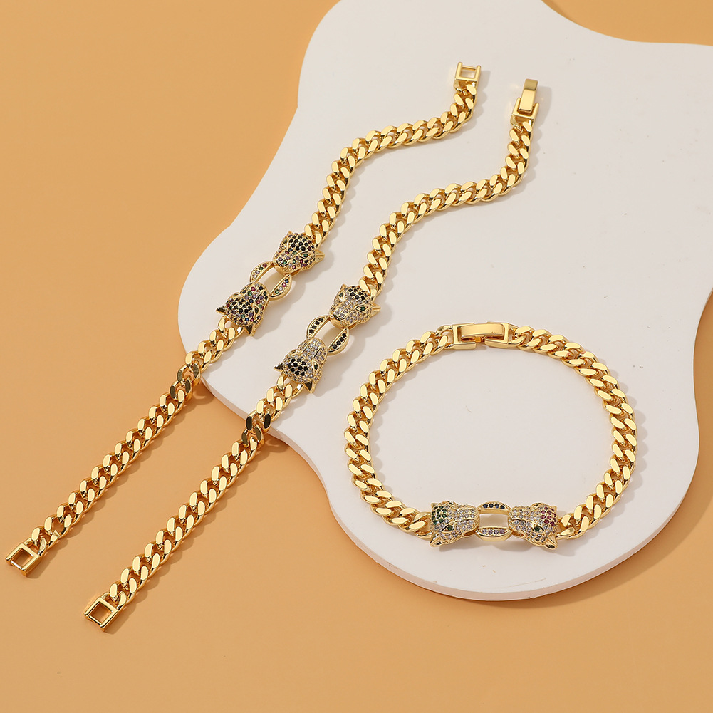 Fashion Animal Copper Gold Plated Zircon Bracelets