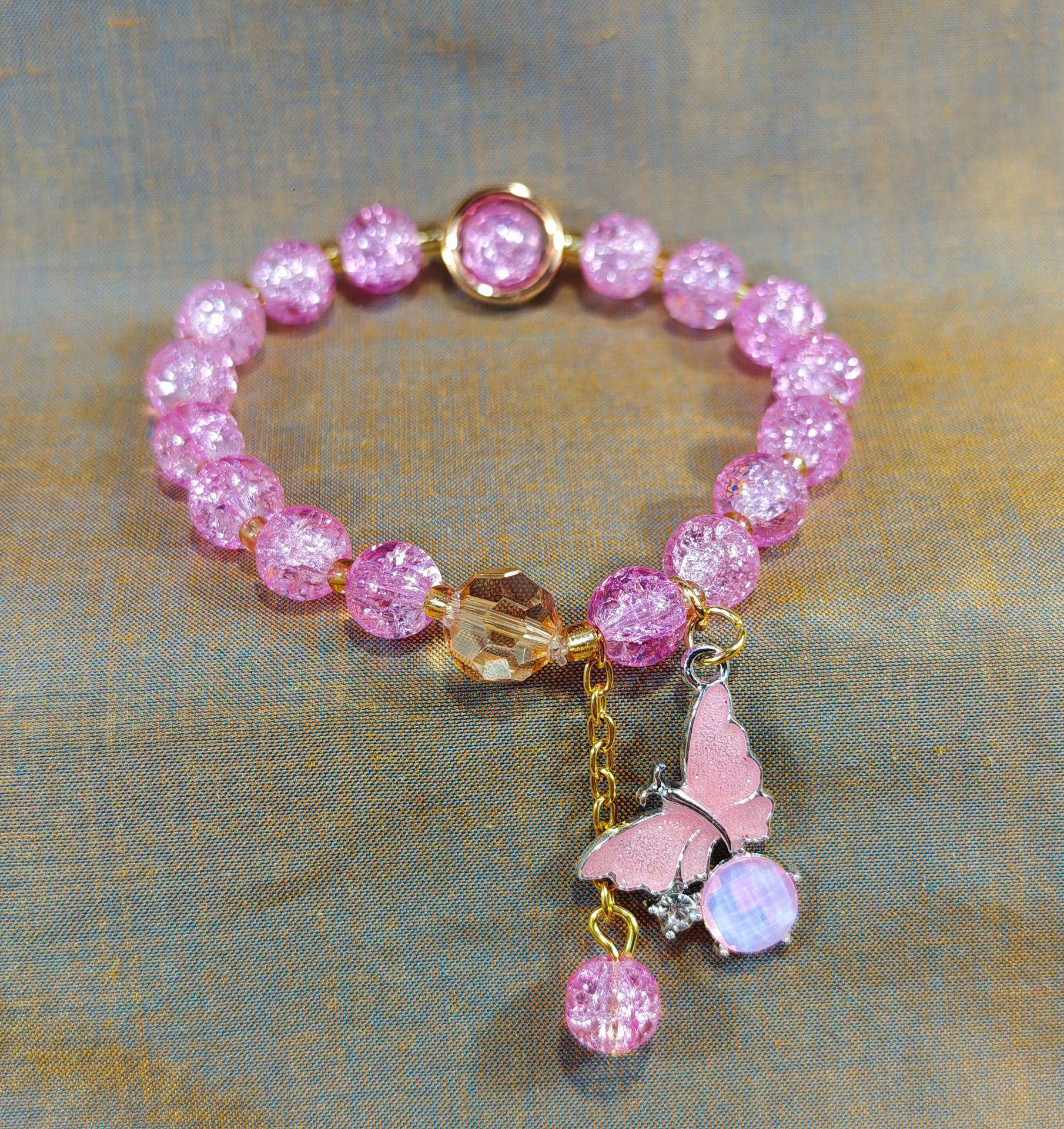 Las celebridades de Internet retro transfronterizas suelen ser todo-fósforo pulsera elástica de estilo ins simple pulsera de moda de lujo ligero, joyería de temperamento