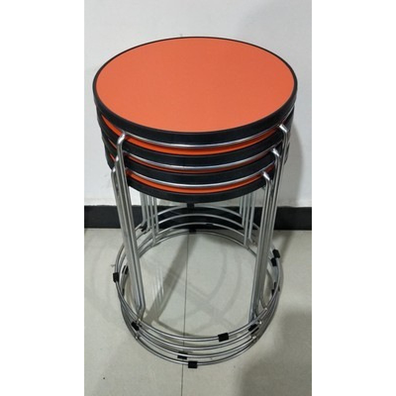 Taburetes redondos de madera sólida taburetes de acero inoxidable taburetes caseros apilables taburetes de hierro forjado dormitorio taburetes de comedor para adultos