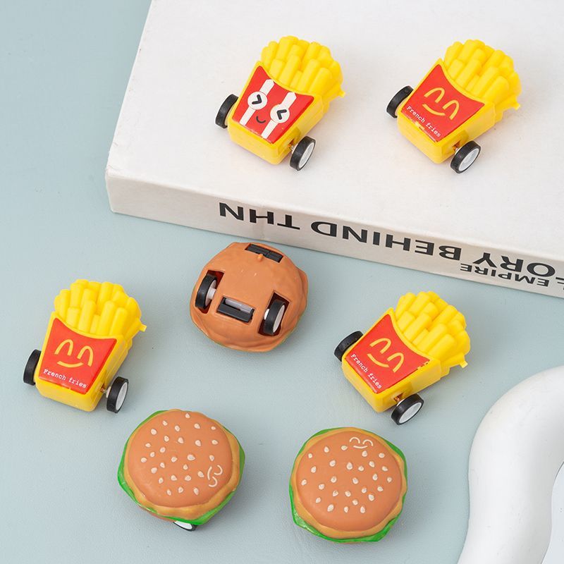 漫画のおもちゃフライドポテトプルバックカー幼稚園のおもちゃ賞品ガシャポンカーリンジンカーかわいい漫画プルバックカー|undefined
