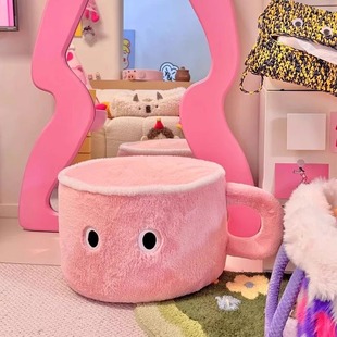 Children's Low Stool Creative Stool Home Living Room Coffee Table Sofa Footstool Door Entrance Shoe Changing Stool Soft Bench Low Stool