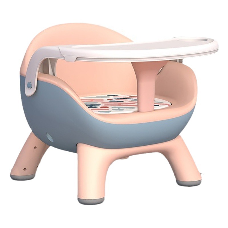 Hogar multifuncional Silla de comedor taburete Segunda Generación bebé llamada silla respaldo cojín suave asiento de plástico portátil desmontaje image 1