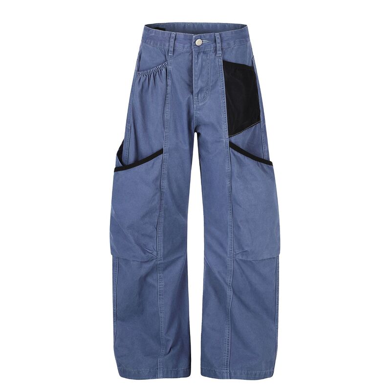 Z068 High Street American Style Unisex Street Fashion Heavy-Duty Patchwork Multi-Pocket Design Men's Loose Fit Casual Cargo Pants Z068 High Street American Style Unisex Street Fashion Heavy-Duty Patchwork Multi-Pocket Design Men's Loose Fit Casual Cargo Pants
