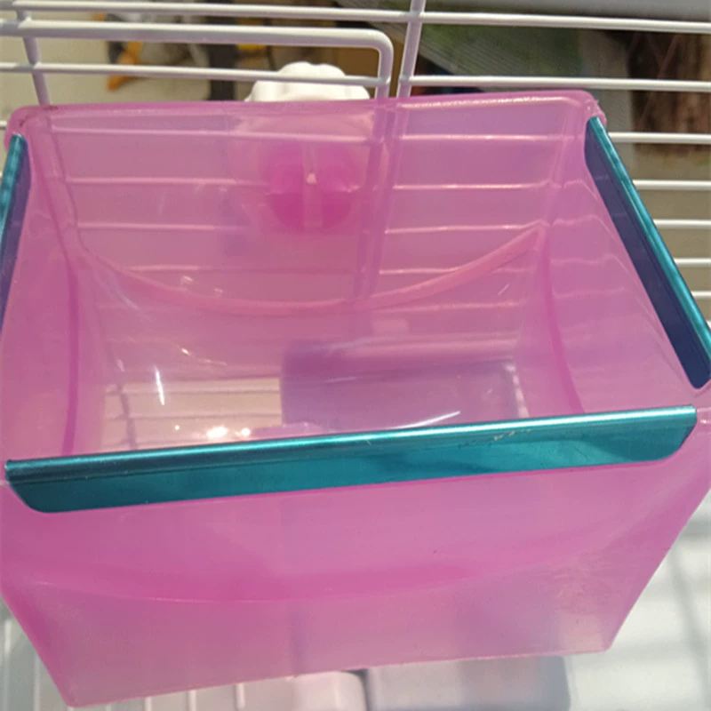 Панорамный прозрачный кролик кормовой таз Тоторо пищевой таз морской свинки фиксированный соломенный каркас