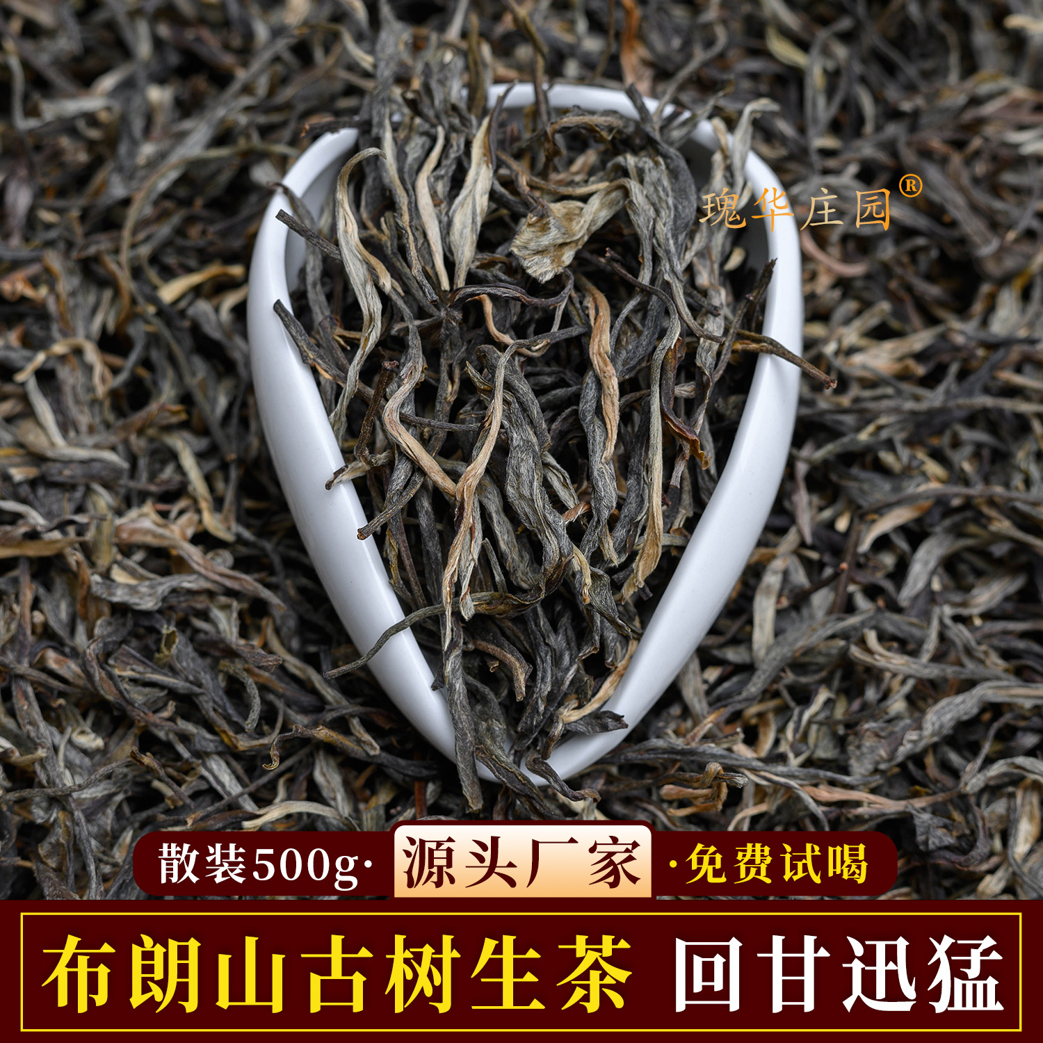 普洱茶布朗山古树生茶散装批发500g现货云南头春勐海班章大叶种茶