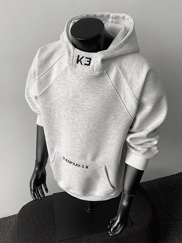 ​​Unisex Heavyweight Hoodie – Oversized Embroidery Streetwear Pullover (Black/Navy/Heather, M-2XL)​​_viptrois.com