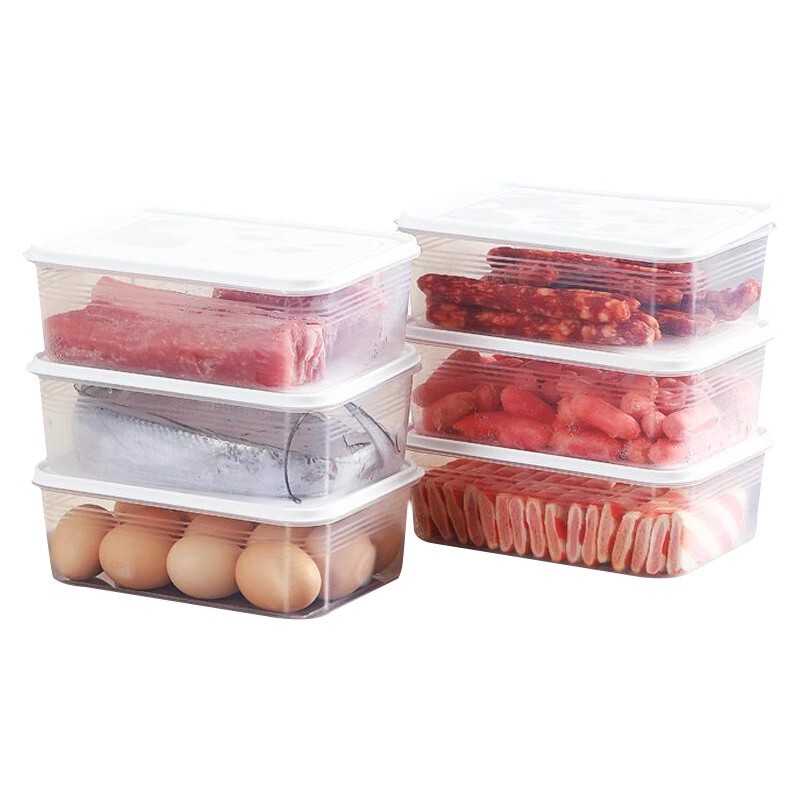 冷蔵庫冷凍庫収納ボックス、食品グレードの特別なキッチン野菜準備および包装冷凍肉密封収納ボックス|undefined
