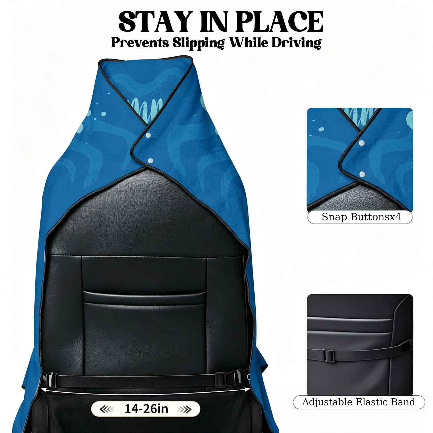 Summer bath towel and car seat cover 2-in-1, ultra-fine fiber outdoor beach and car dual-use universal seat cushion