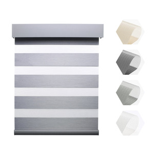 No-Punch Soft Gauze Curtains for Office and Bathroom, Blackout and Sun Protection Curtains, Cross-Border Direct Supply, Zebra Blinds, Wholesale Finished Products, Customization