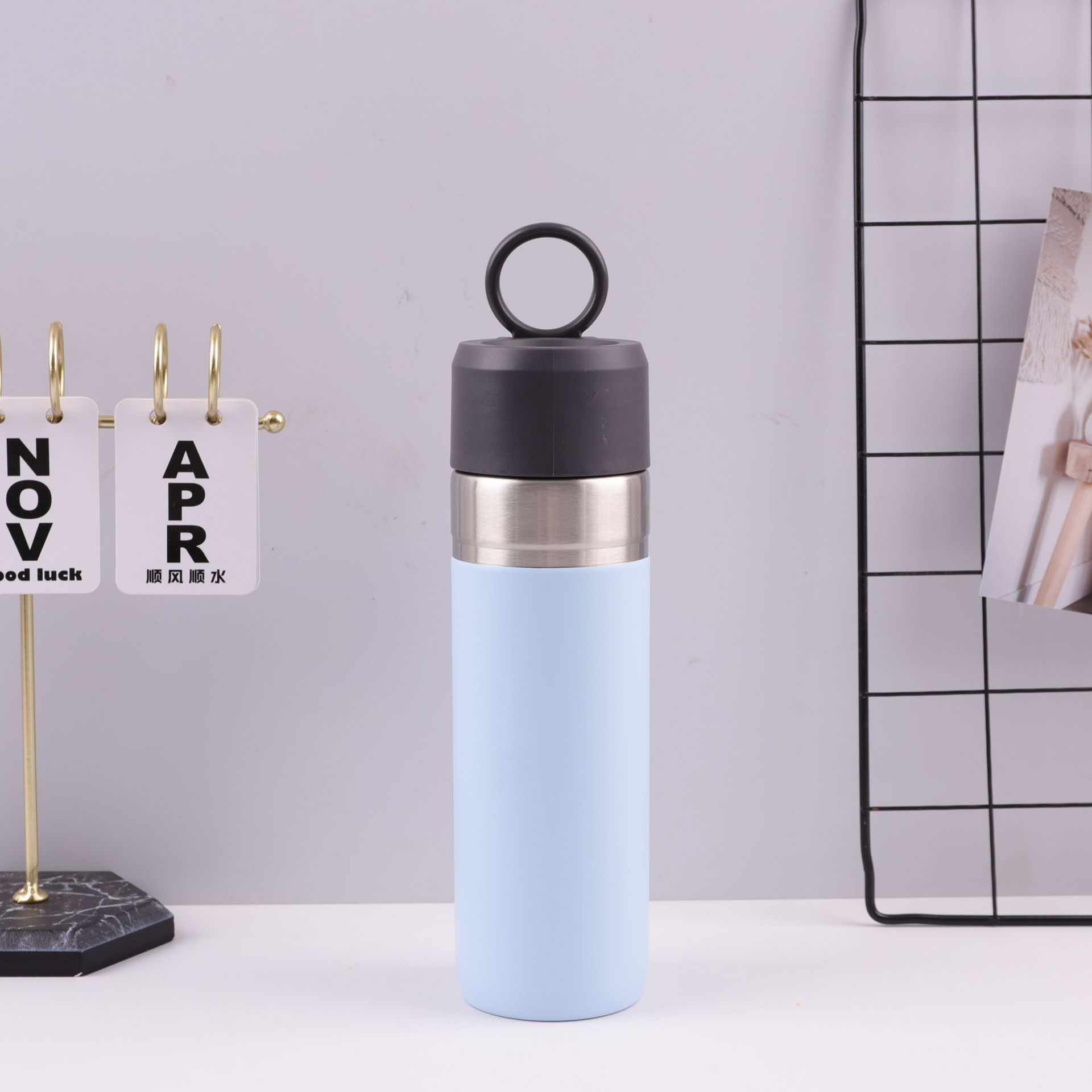 Creatividad transfronteriza 304 taza de acero inoxidable al aire libre taza de agua de montaña simple taza de agua de aislamiento portátil