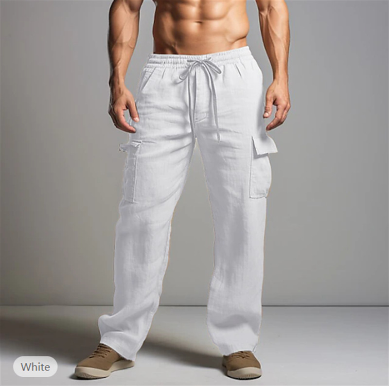 Cross-Border 2024 Temu New Style Loose Long Pants with Drawstring Elastic Waist, Straight-Leg, Solid Color, Breathable, Everyday Casual Mid-Length Pants Cross-Border 2024 Temu New Style Loose Long Pants with Drawstring Elastic Waist, Straight-Leg, Solid Color, Breathable, Everyday Casual Mid-Length Pants