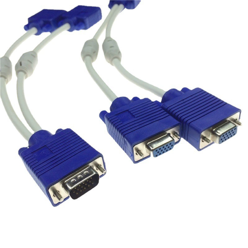 Производитель VGA кабеля 1 в 2, кабель для подключения компьютера 3+6, видеокабель высокого разрешения