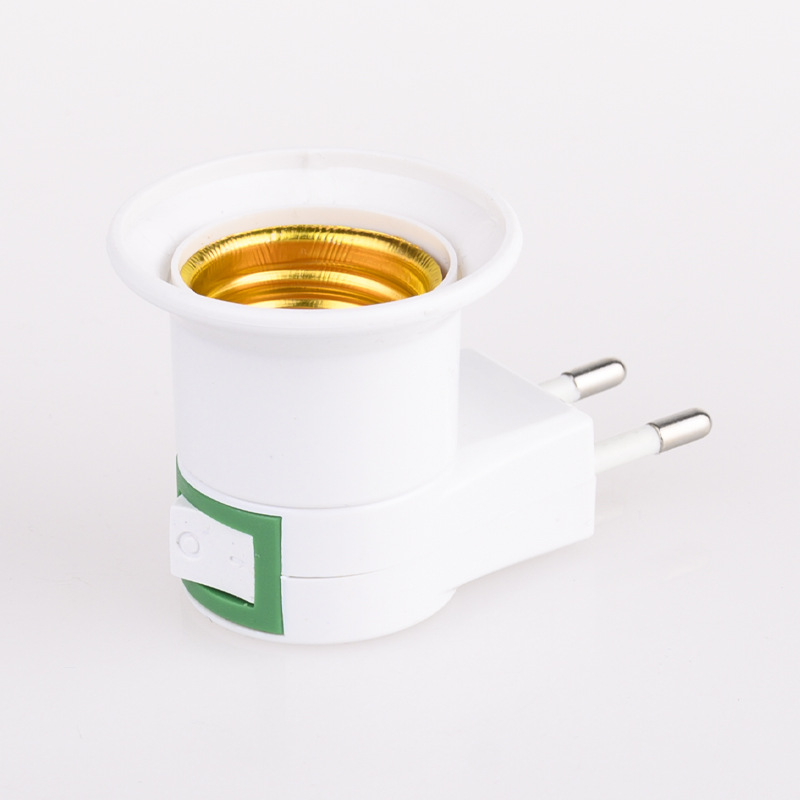Portalámparas E27 con interruptor | Base tipo tubo para pared