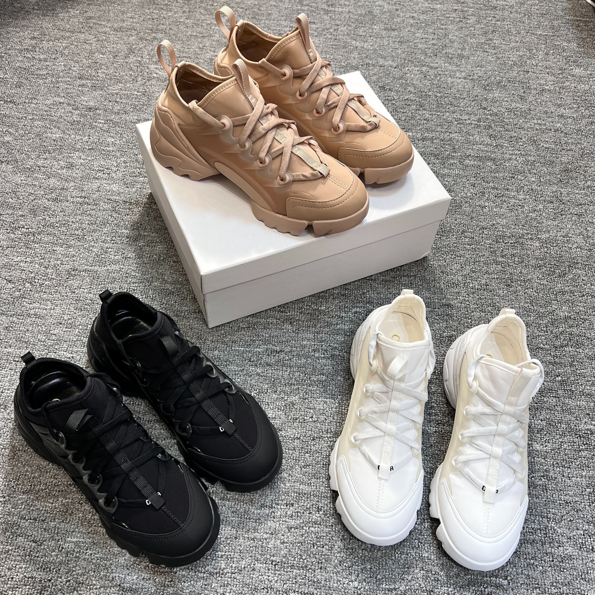 2024 Summer New Dad Shoes D Xiaodi's European Style High-End Women's Shoes Thick-Soled Film Height-Increasing Slimming Sneakers