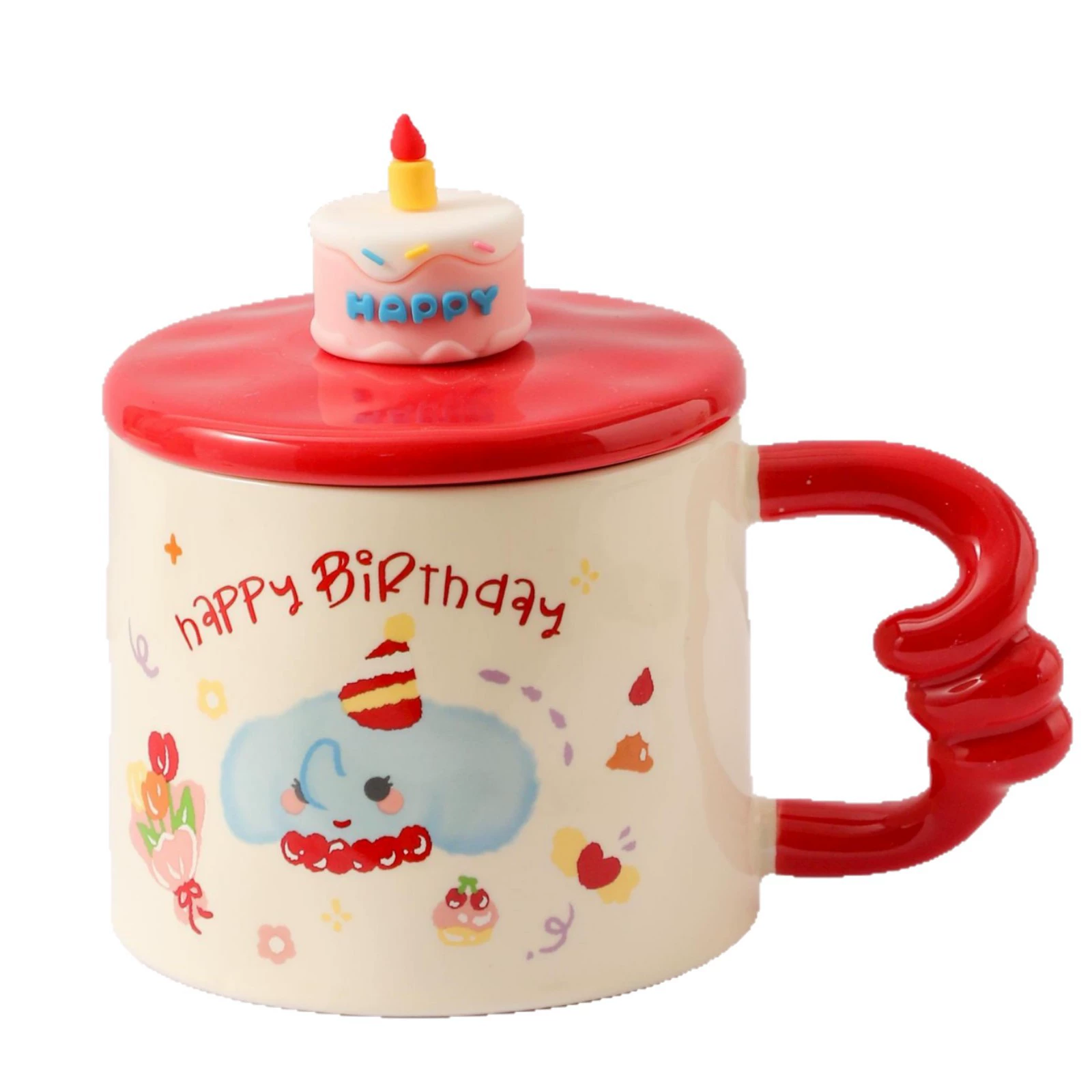 Керамическая кружка с крышкой, милый cup?