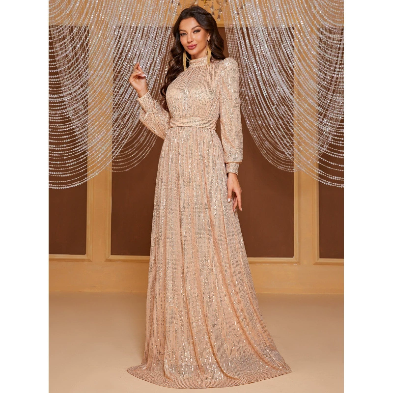 Evening dress sequin party women long dress