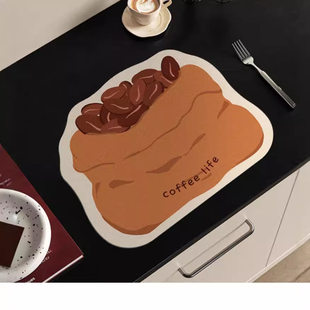 Retro coffee machine, non-slip drying rack, American style, high-quality style, anti-scald, water absorbent