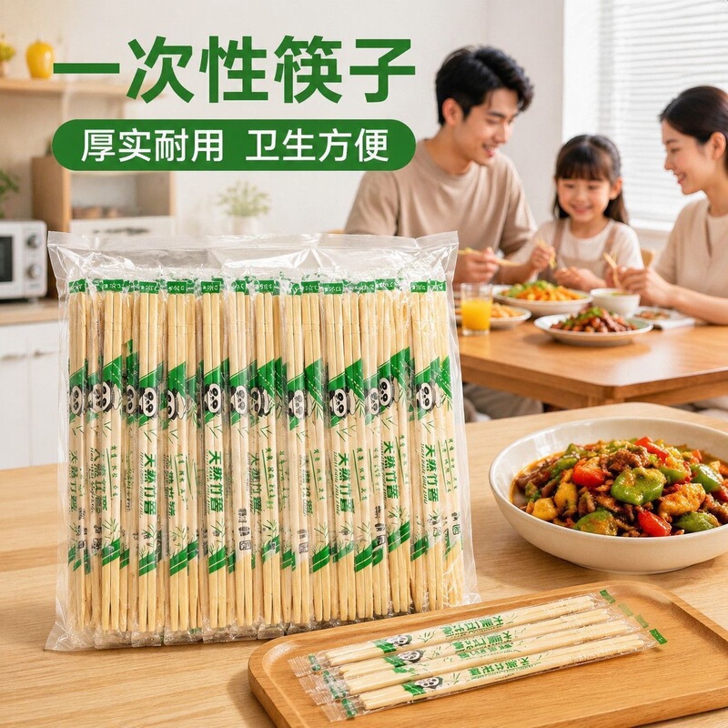 Disposable chopsticks, restaurant takeout bowls and chopsticks, affordable, hygienic, convenient for fast food, easy to pack, round bamboo chopsticks, commercial tableware Disposable chopsticks, restaurant takeout bowls and chopsticks, affordable, hygienic, convenient for fast food, easy to pack, round bamboo chopsticks, commercial tableware