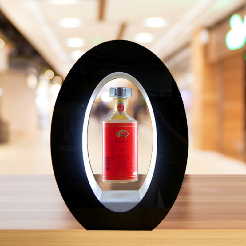 磁悬浮酒瓶展示白酒摆放门店前台展柜玻璃亚克力工厂展架桌面货柜