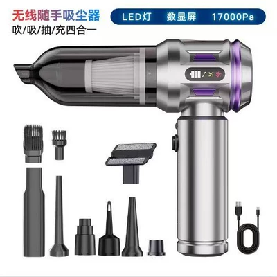 Small Mini Vacuum Cleaner, Tozsoranlar - cy-113-silver-purple-round-head-cover