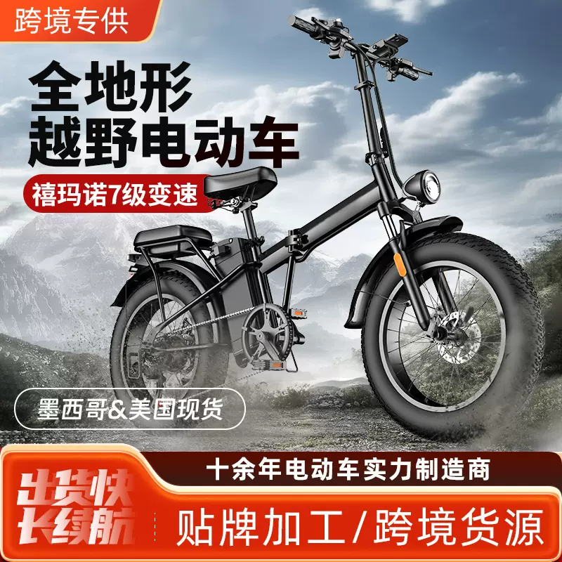 日韩跨境畅销变速电动自行车20寸