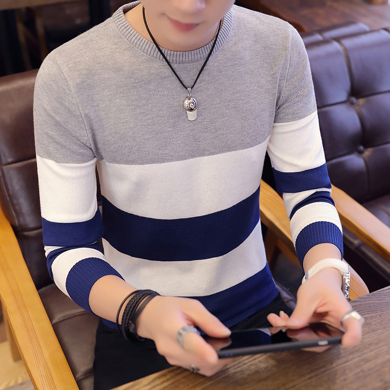 Cross-border generation cross-border foreign trade generation autumn and winter sweater men's round neck long sleeve knitted base shirt Korean version set Cross-border generation cross-border foreign trade generation autumn and winter sweater men's round neck long sleeve knitted base shirt Korean version set