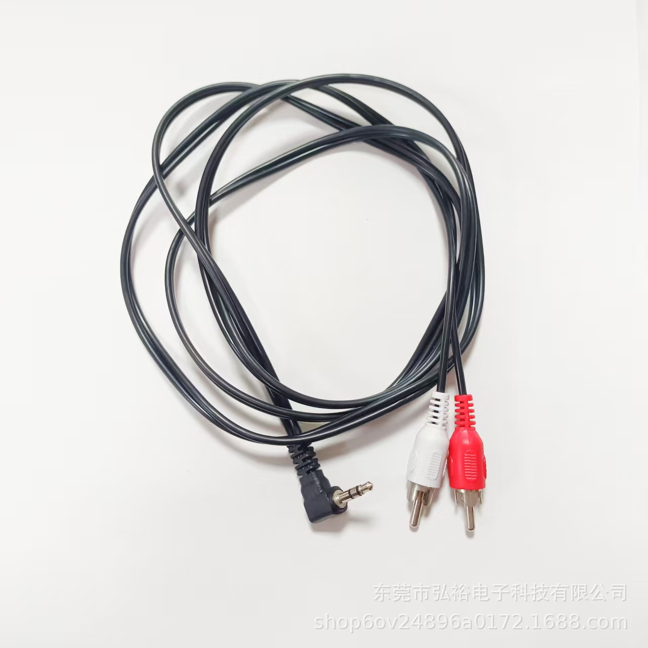 3.5mm Elbow to Dual Rca Audio Cable (Aux to Rca Audio Cable)