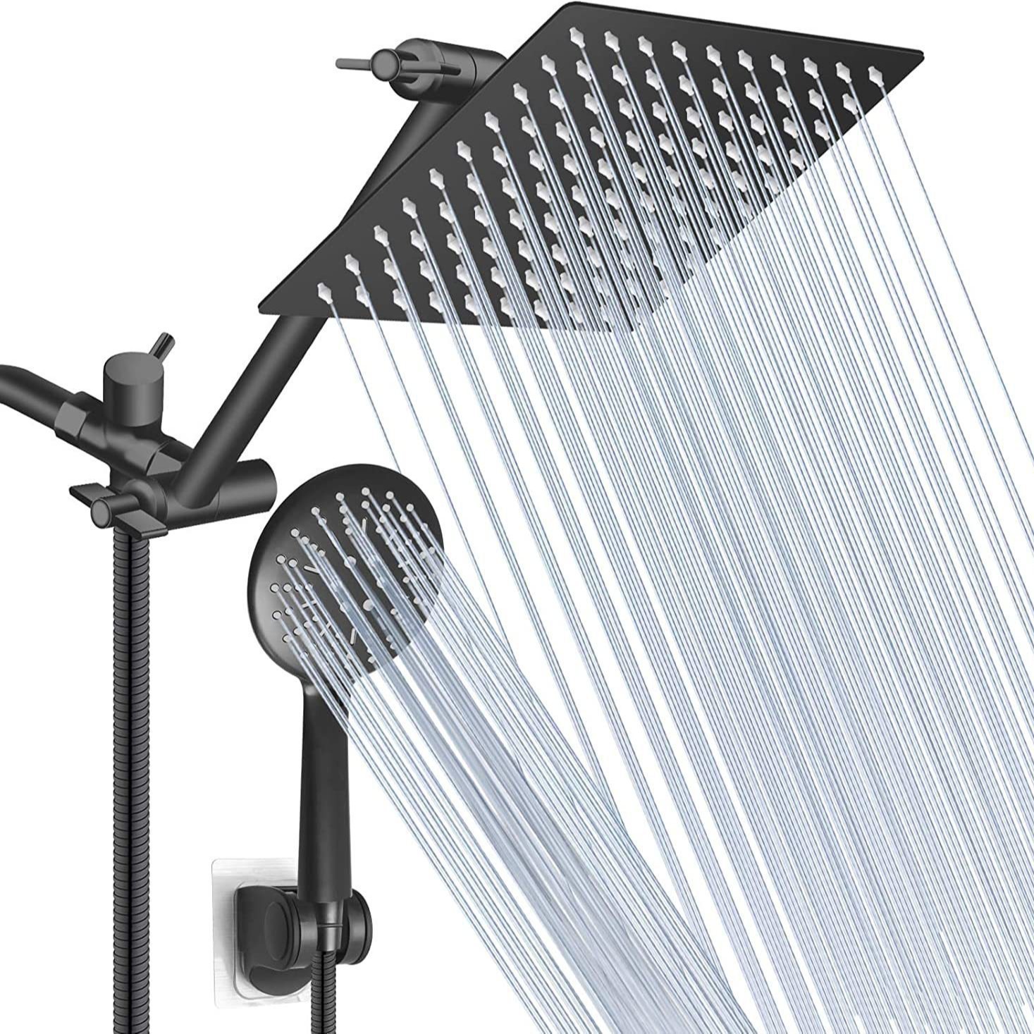 American-style cross-border non-extension rod exposed showerhead, wall-mounted shower, three-way water distributor, stainless steel showerhead for bathing Application Scenario
