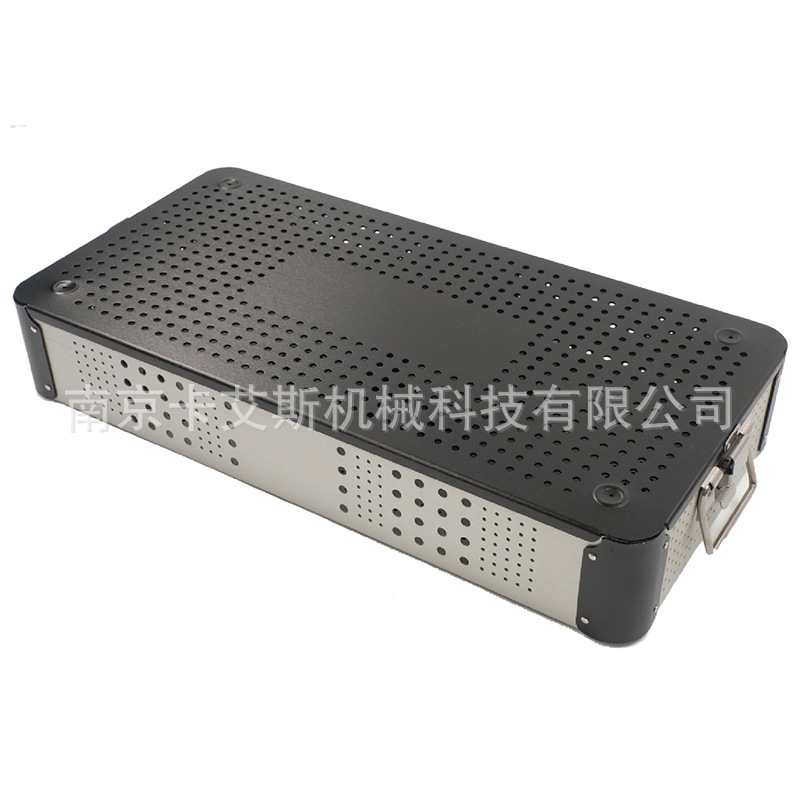 输尿管软镜消毒盒铝合金外科用手术器械消毒灭菌盒医配淘手术专用