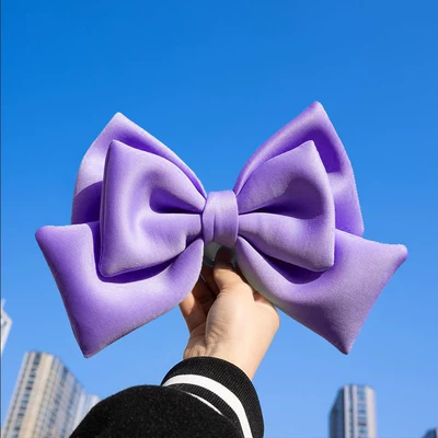 Helmet decorations bow motorcycle electric car helmet accessories cartoon multicolor bow in stock wholesale (Motosiklet dəbilqələri) - purple-bow
