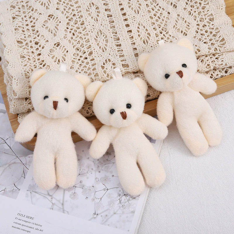 Тедди цельный маленький белый медвежонок кукла плюшевая игрушка сумка брелок кулон кукла пятно оптом
