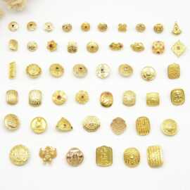 古法金带钉贴片无像佛大鹏金翅五帝币镶石扎基拉姆美甲贴diy粘托