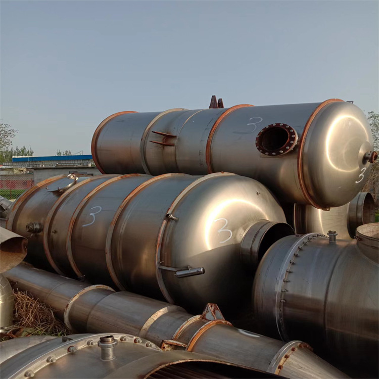 二手蒸发器 销售四效20吨结晶蒸发器 2205双相钢材质资料附件齐全