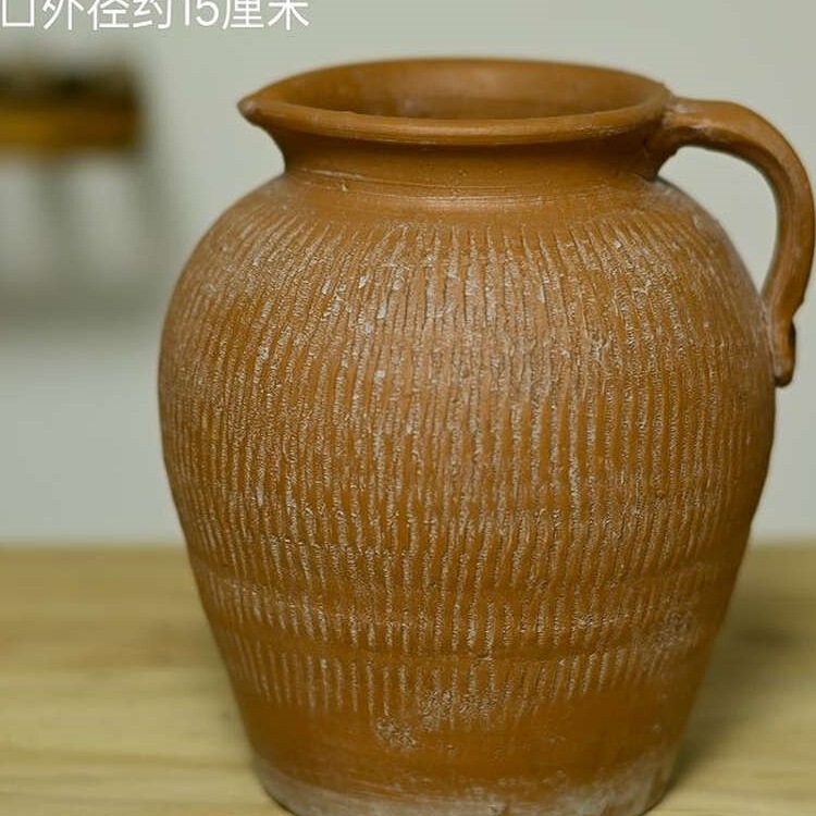 复古手工陶罐土陶罐手工花瓶花盆民宿装饰插干花水培客厅摆件|undefined