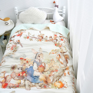 Newborn quilt single flower water wash cotton children's quilt kindergarten cotton quilt baby nap quilt thick wholesale