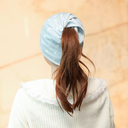 Confinement hat spring and autumn pure cotton windproof maternity hat autumn and winter pregnant women's headscarf summer thin postpartum confinement supplies