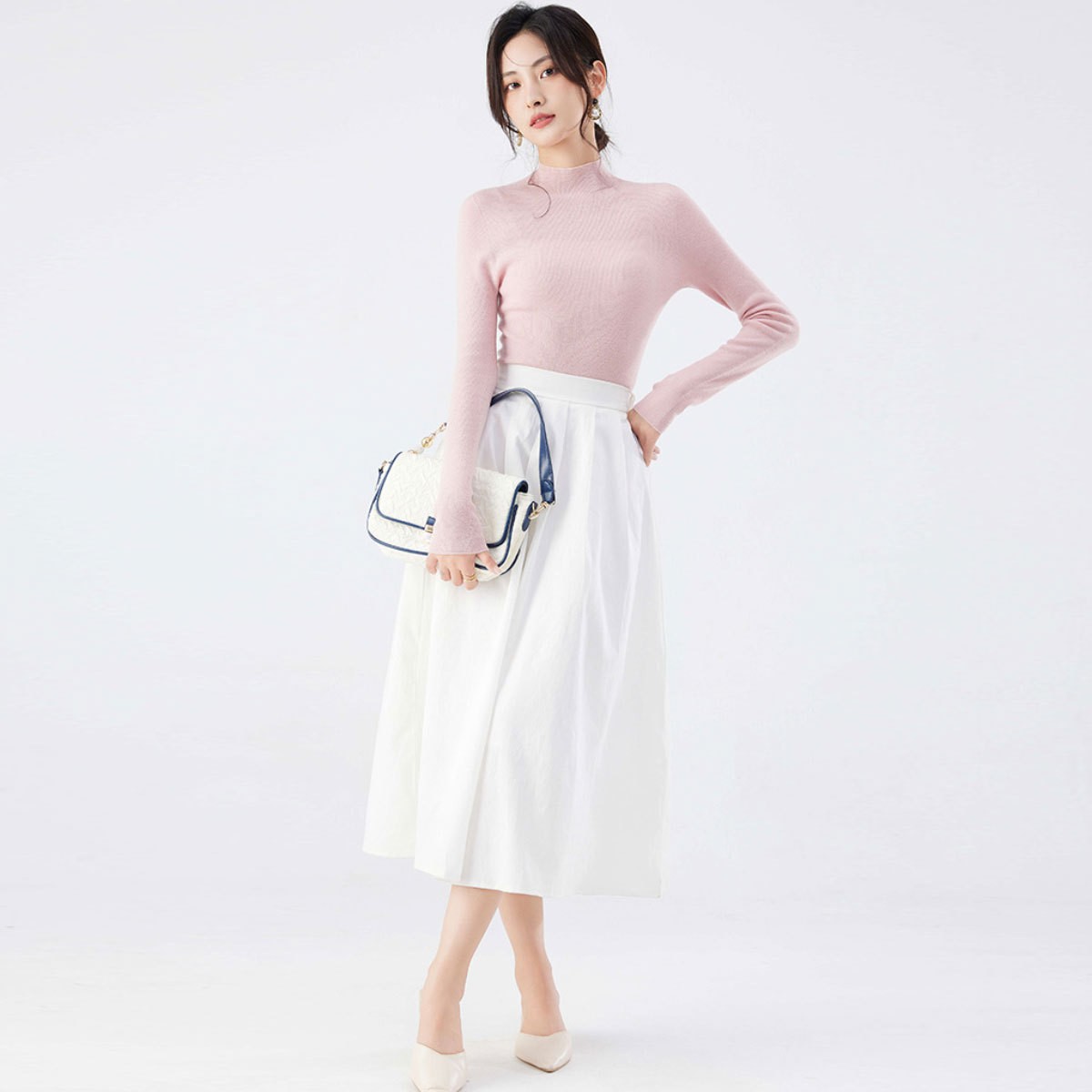 洗濯機で洗えるシームレス18針精編ニットベースレイヤー100%ピュアファインウールセーター女性用秋冬ハイネックセーター