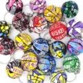 Graffiti basketball key chain more than 40 color mix