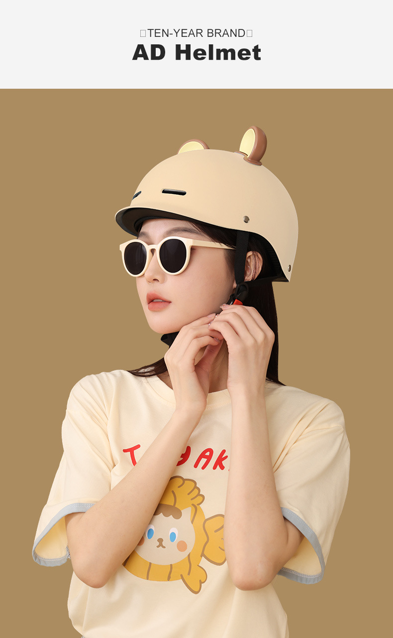 3C certification electric car helmet ladies four seasons universal cute riding helmet battery car helmet summer half helmet men