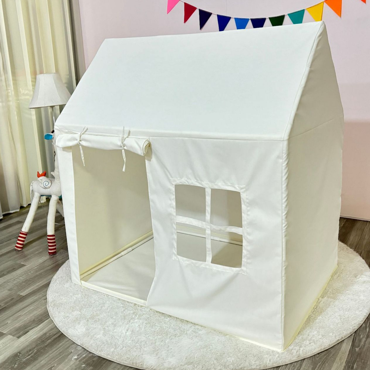 Tienda de Campaña Infantil Castillo Tela Fácil de Instalar para Interior y Dormitorio